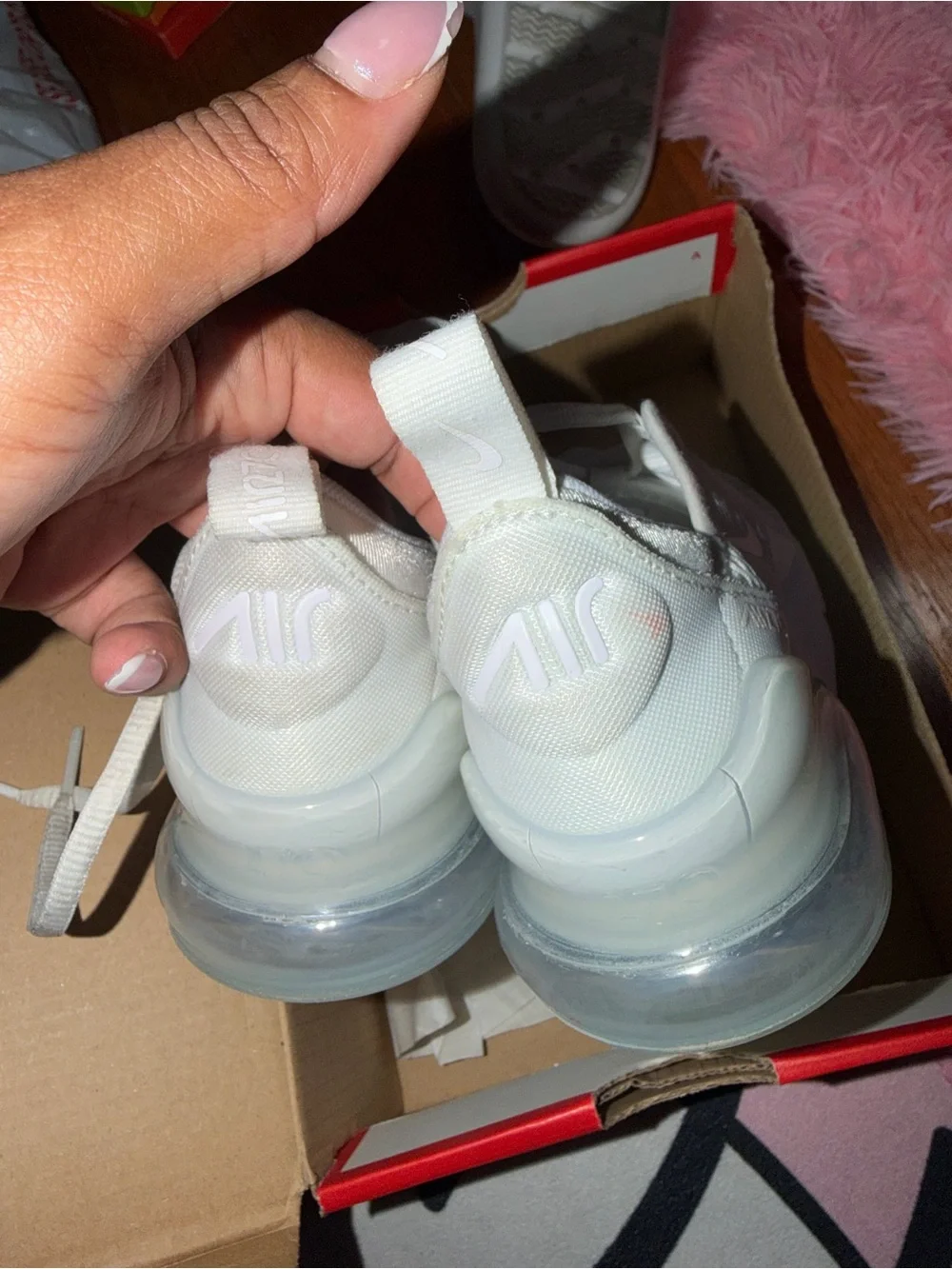 Nike Kids All-White Mesh Sneakers